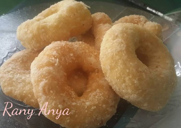 resep cara buat Donat Ketan Putih (Gogolong)