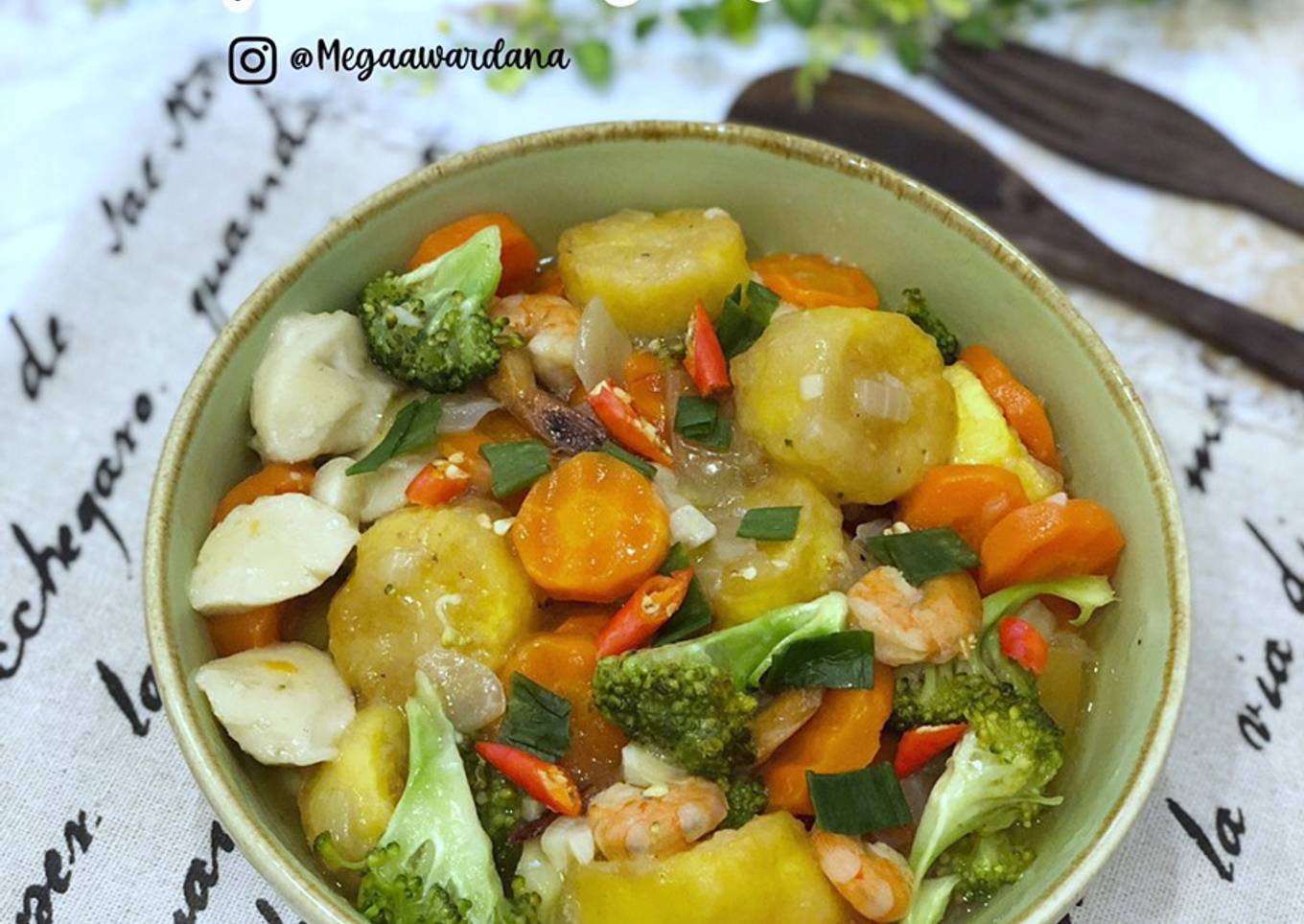 The taste of tofu with seafood