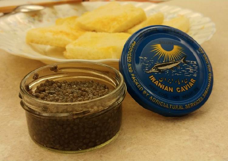 caviar on toast recipe main photo