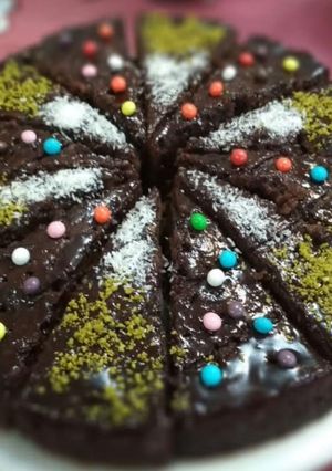 عکسی از دستور کیک خیس شکلاتی (براونی)😍