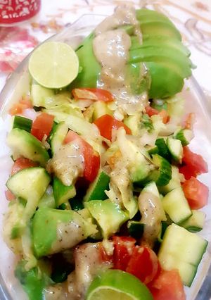 A picture of Honey mustard salad.