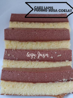 Foto resep Cake lapis puding busa coklat