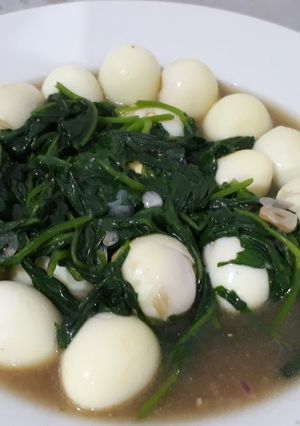 Foto resep Tumis kangkung telur puyuh