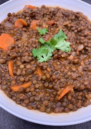 Une photo de Lentilles vertes et carottes à la marocaine