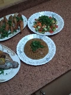 صورة لوصفة احلي وار وع اكله سمك بلطي بالزيت والليمون في الفرن وسمك مكرونه