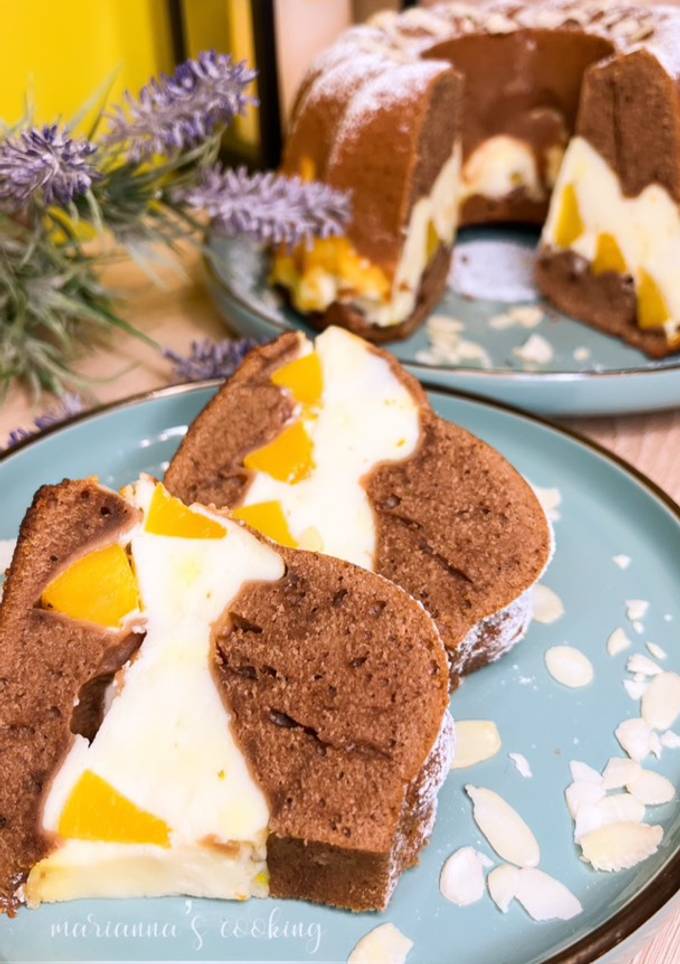 Кекс з сиром та персиками🥮