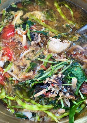รูปของ แกงแคผักขี้หูด🫛เห็ดขอน🍄ผักแขยงปลาแห้ง🌶️ (สูตรไม่ใส่กะปิ ปลาร้า)
