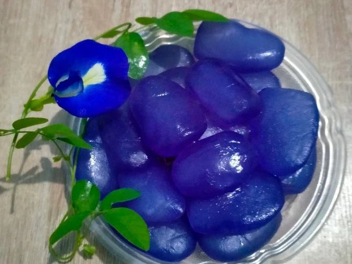Langkah Mudah untuk Membuat Resep Kolang Kaling bunga Telang rasa kelapa muda yang Bikin Ngiler Anti Ribet, Menggugah Selera