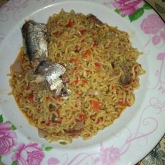 A picture of Indomie with sardine.