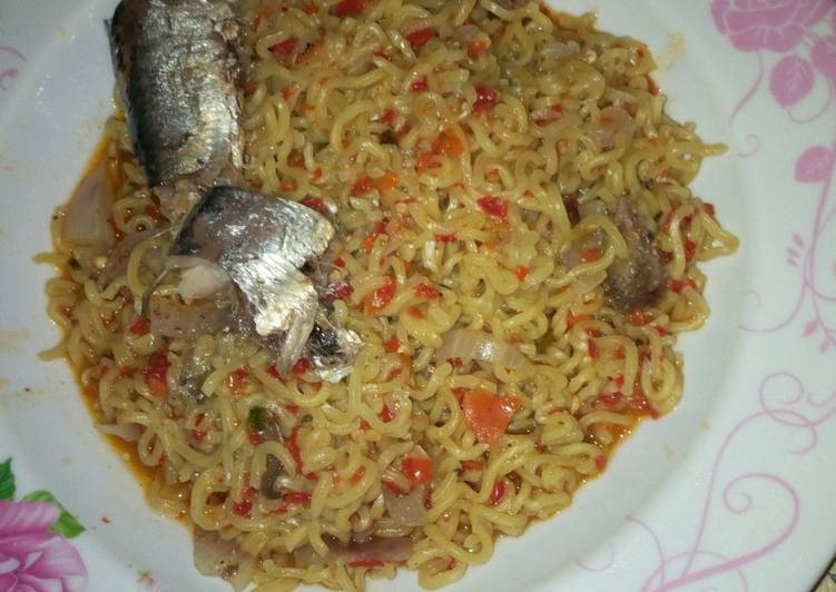 Simple Way to Prepare Perfect Indomie with sardine