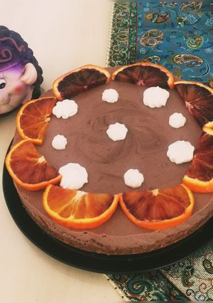 عکسی از دستور چیز کیک شکلاتی