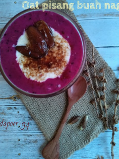 Foto resep 303. Smoothies Bowl | Oat Pisang Buah Naga