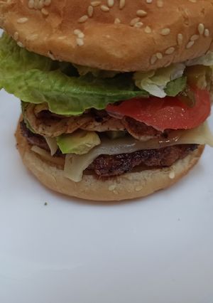 Una foto de Hamburguesa casera