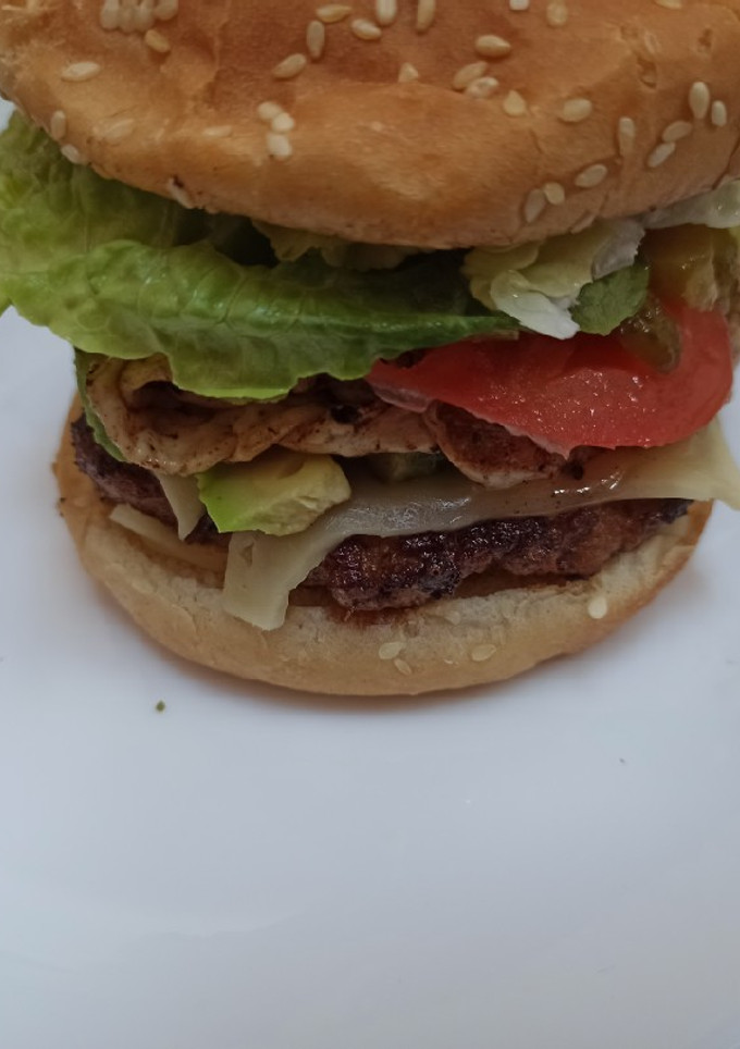 Una foto de Hamburguesa casera