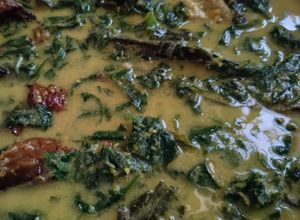 Gambar Bayam Brazil Masak Lemak Cili Padi Bersama Ikan Keli Salai
