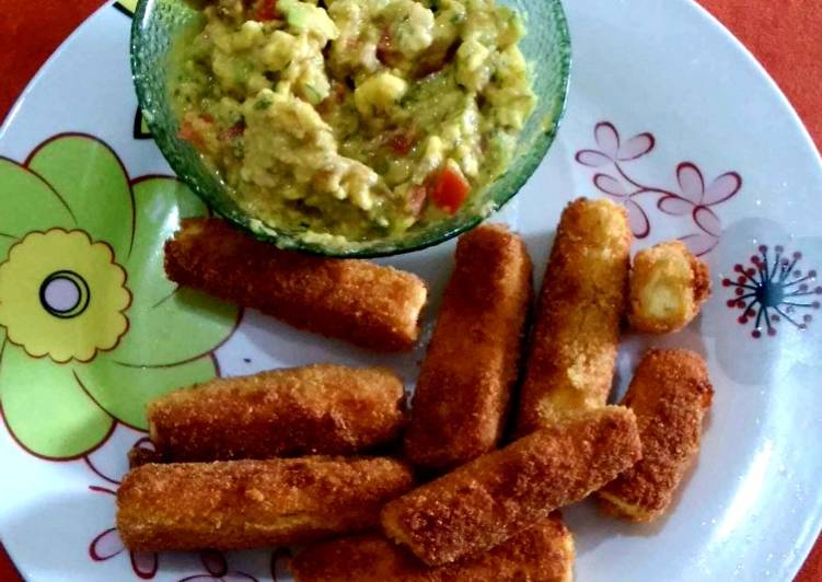 Deditos de queso y guacamole
