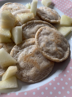 Una foto de Hotcakes de avena apto DMA con pocos ingredientes