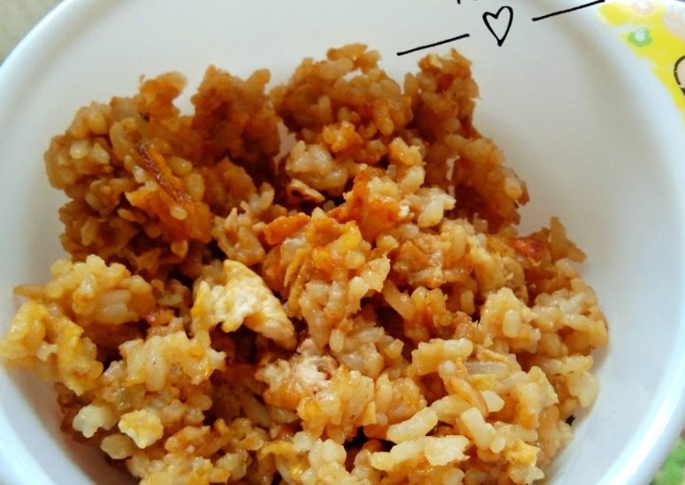 Nasi arik telur (mpAsi 17 bulan)