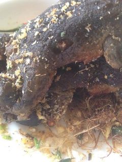 Hình của món Ếch rang muối.