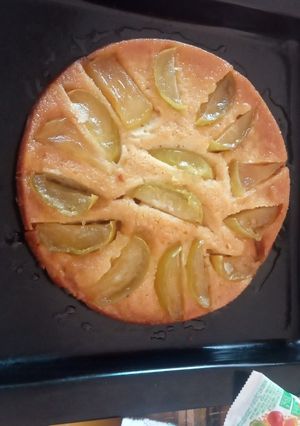 Una foto de Tarta invertida de manzana