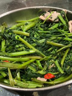 沙茶牛肉炒空心菜 的食譜成品照片