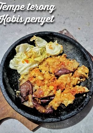 Foto resep Tempe terong kobis penyet