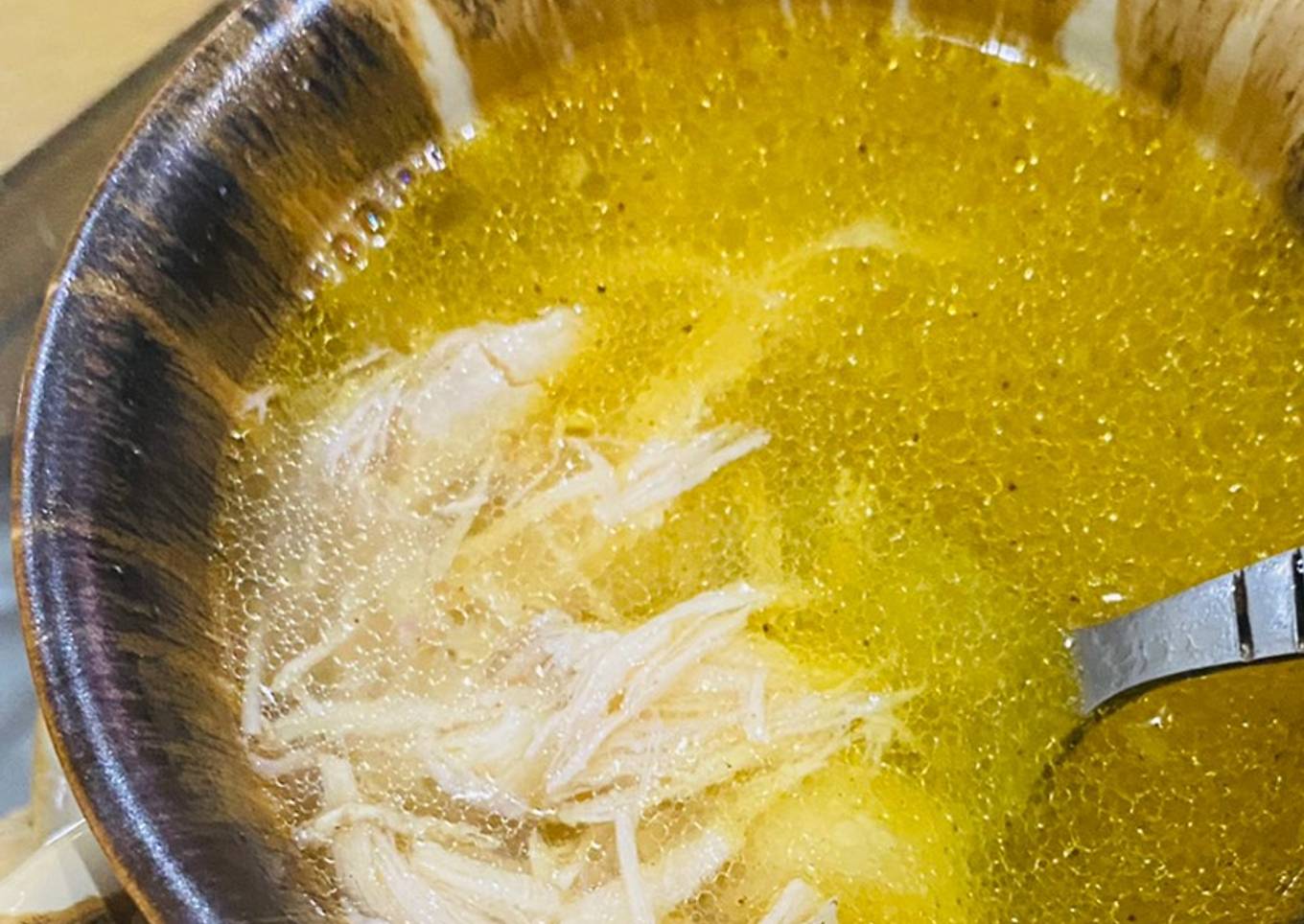 Healthy chicken yakhni