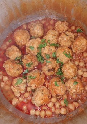 صورة لوصفة كرات الدجاج بالحمص