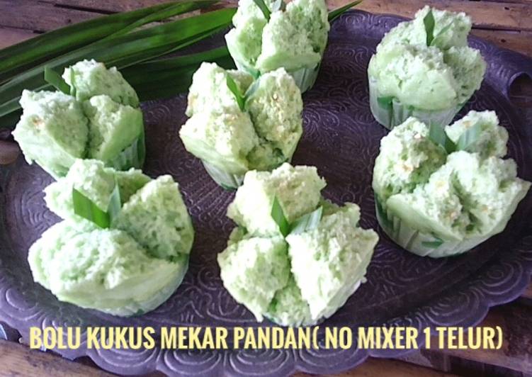 Bolu Kukus Mekar Pandan (No Mixer 1 Telur)