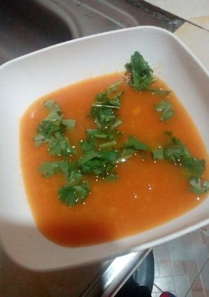 A picture of Pumpkin soup#authors marathon.