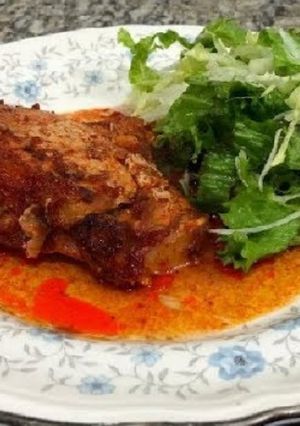Una foto de Lomo enchilado