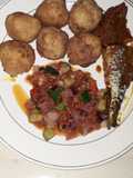 Yam balls and sauce