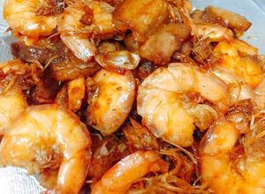 Hình của món Tôm Rang Thịt Ba Chỉ.