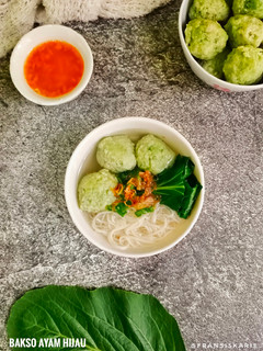 Foto resep Bakso Ayam Hijau