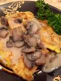 French-Style Chicken Meunière with Mushroom Sauce