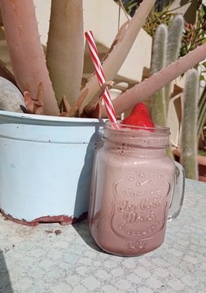 Φωτογραφία της συνταγής Smoothie σοκολάτα - φράουλα 🍫🍓