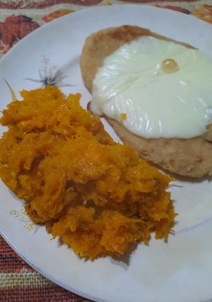 Una foto de Puré de zapallo con canela y manteca