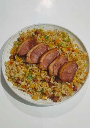 Foto resep Nasi Goreng Bebek Asap / Smoked Duck Fried Rice