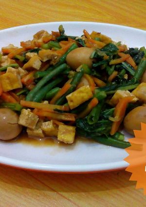 Foto resep Tumis kacang panjang dan sawi hijau