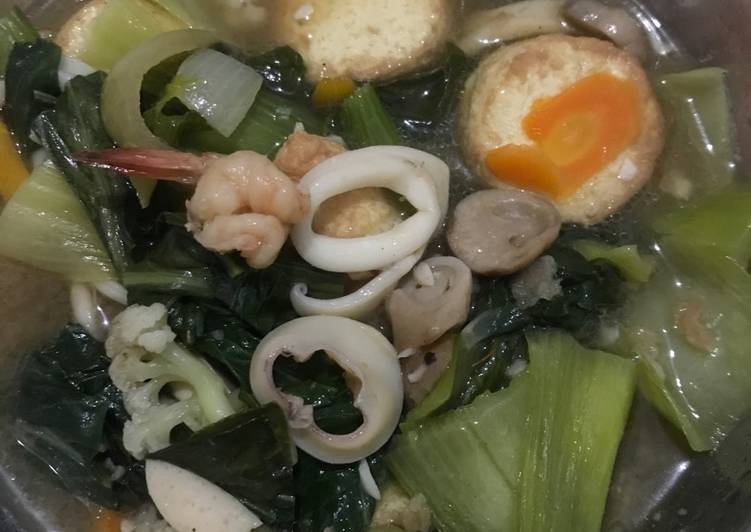 Bagaimana Menyiapkan Sapo Tahu Seafood, Enak Banget