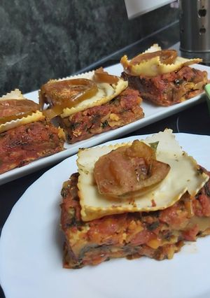 O poză a rețetei Lasañia de vânătă și spanac!.