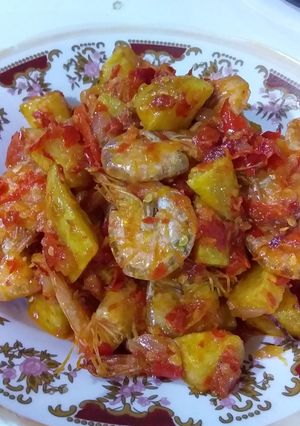 Foto resep Udang sambel kentang