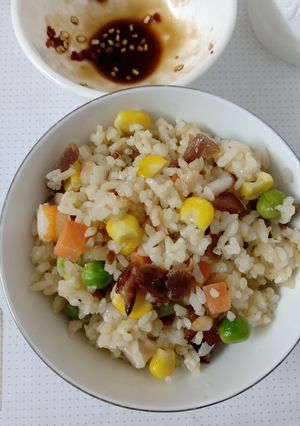Hình của món Cơm Chiên Hải Sản Từ Cơm Nguội.