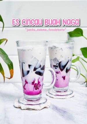 Foto resep Es Cincau Buah Naga