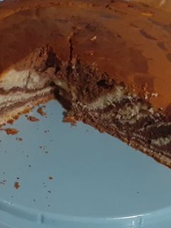 Φωτογραφία της συνταγής Κέικ με γιαούρτι τύπου ζέμπρα