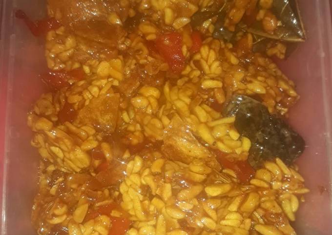 Resep Kering tempe simple, pedas manis asem asin, layak dijual yang Menggugah Selera