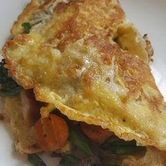 A picture of Chicken Veggie Stuffed Omelette.