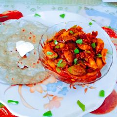 A picture of Healthy masaledar spiny gourd(kantola) sabjis.