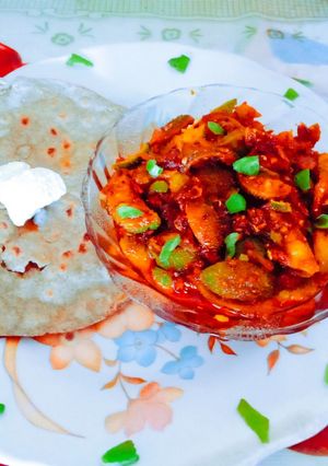 A picture of Healthy masaledar spiny gourd(kantola) sabjis.