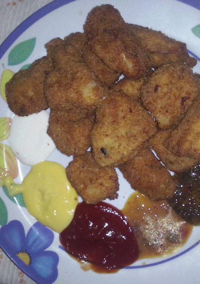 Una foto de Nuggets de pollo frito/horno